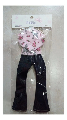 Ropa Para Muñeca De 29cm Sport Jean Remera Pollera Vestido - Imagen 15