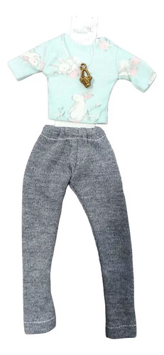 Ropa Para Muñeca De 29cm Sport Jean Remera Pollera Vestido - Imagen 4