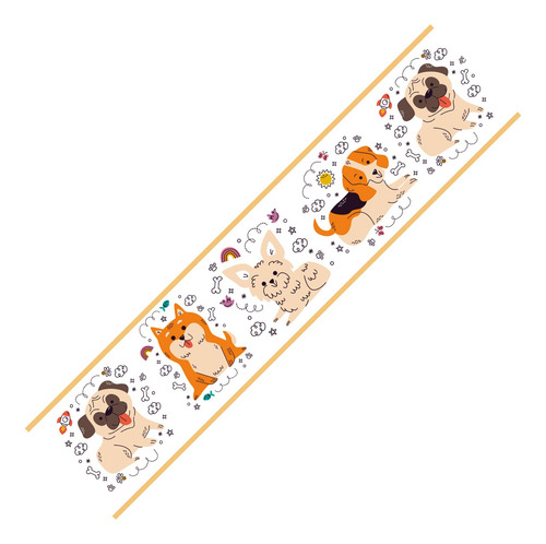 Mod-2 Guardas Perritos Autoadhesivas Decora Pared X 4.5mts - Imagen 8