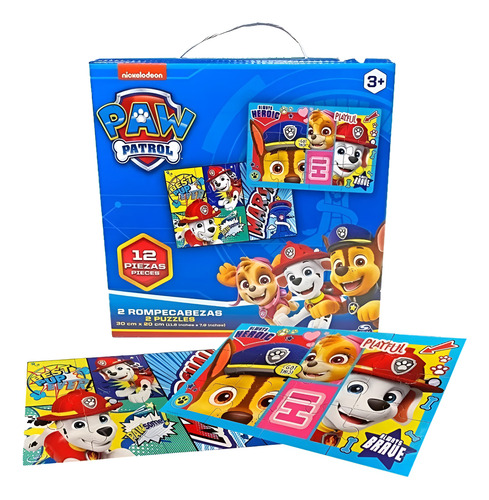 Puzzle Paw Patrol 12 Piezas 2 Puzzles