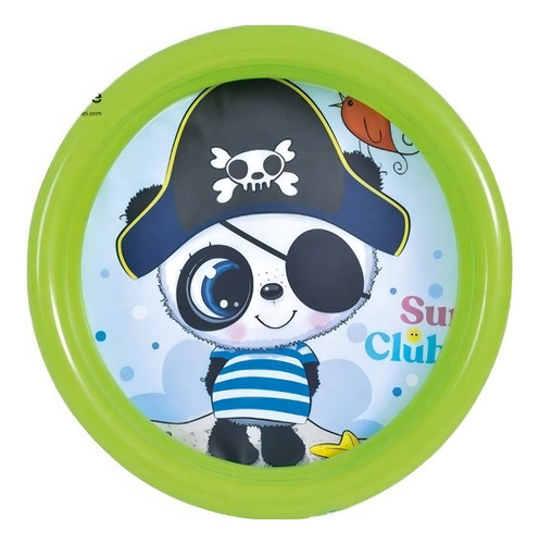 Pileta Inflable Redonda Verde Jilong 20l Panda 60cm Para Niños 3+
