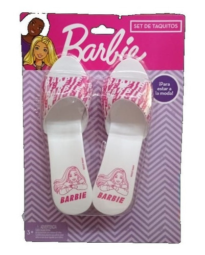 Set De Taquitos Barbie Zapatitos Para Nena Miniplay Blanco Unico - Image 4