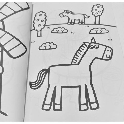 Libro Divertite Pintando Animales De Granja Crayones Forma - Image 3