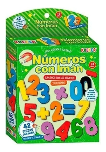 Numeros Con Iman De Goma Eva 42 Piezas Imprenta Mayuscula
