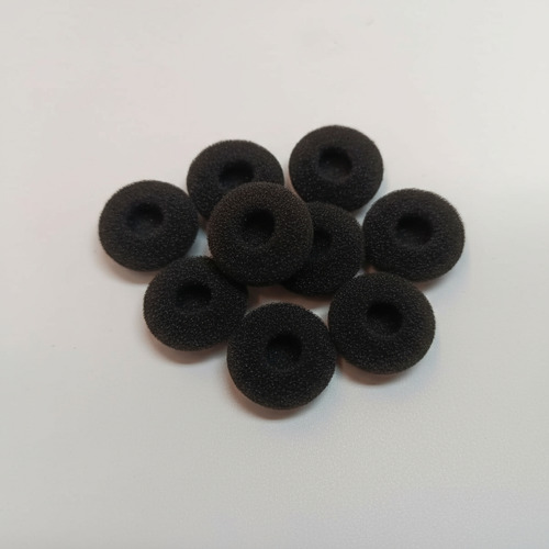 Gomitas Espuma Repuesto Auriculares Redondos 10 Pares Negro Negro - Imagen 3