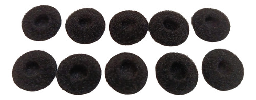 Gomitas Espuma Repuesto Auriculares Redondos 10 Pares Negro Negro - Imagen 6