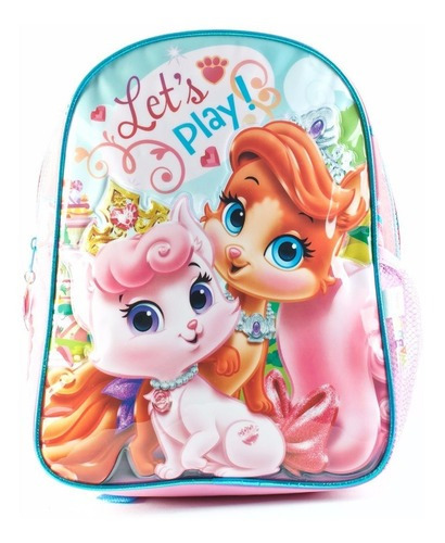 Mochila Escolar Princesas Disney Fucsia 30cm X 25cm X 12cm Niñas