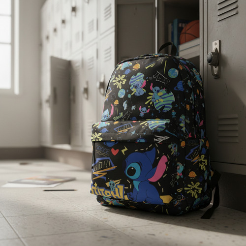 Mochila Espalda Stitch 16 Pulgadas 40cm Stich Negro Stitch - Image 4