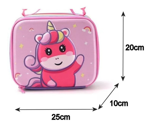 Lunchera Termica Termoformada Hello Kawaii Unicornio Rosa Unicornio Kawaii - Image 4