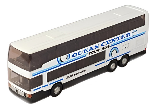 Micro A Escala Welly Mercedes-benz Mbo404dd 1/64 Pullback Ab - Imagen 3