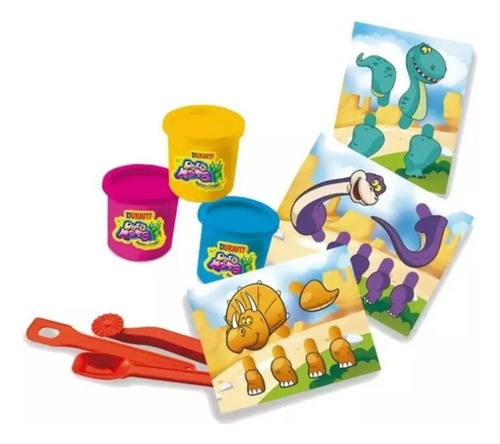 Panzotas Dinosaurios Juego De Masa 3 Potes Y Accesorios Multicolor - Image 4