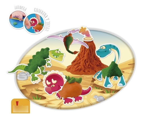 Juego De Masa Diver Masa Dinosaurios Bontus Multicolor Multicolor - Image 3