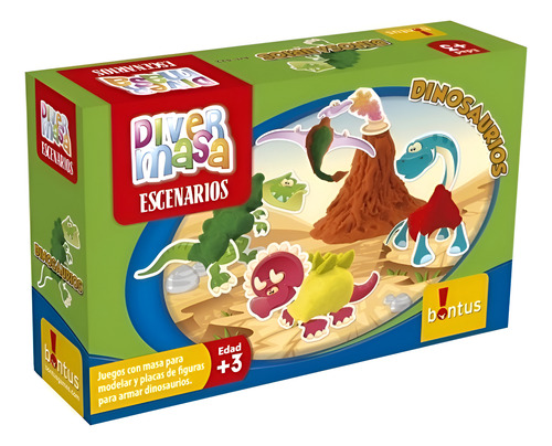 Juego De Masa Diver Masa Dinosaurios Bontus Multicolor Multicolor