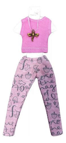Ropa Para Muñeca De 29cm Sport Jean Remera Pollera Vestido - Imagen 5