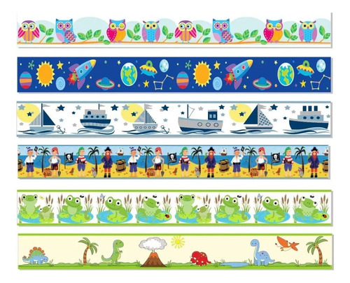 Mod-4 Guardas Infantiles Autoadhesivas Decora Pared X 9mts Varios