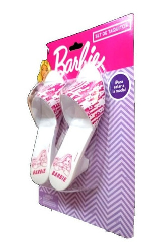 Set De Taquitos Barbie Zapatitos Para Nena Miniplay Blanco Unico - Image 5