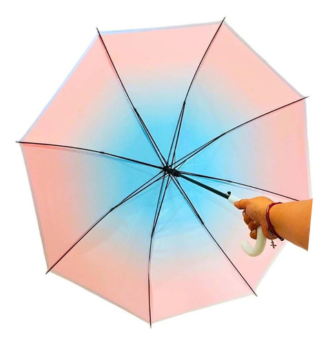 Paraguas Grande Colores Pastel En Degrade 120cm Colours - Image 9