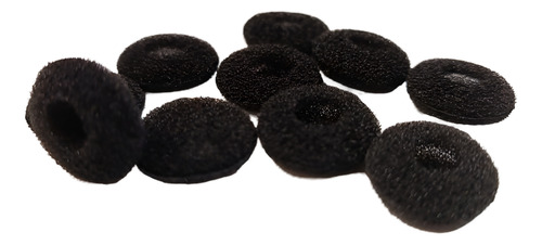 Gomitas Espuma Repuesto Auriculares Redondos 10 Pares Negro Negro