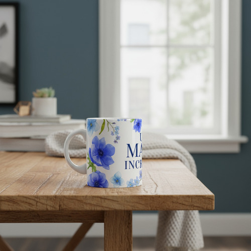 Taza Ceramica Mama Madre Flores Varios Modelos Azul Flores - Imagen 4