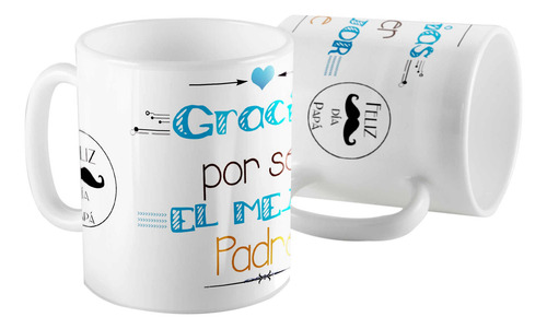 Taza Ceramica Dia Del Padre Gracias Por Se El Mejor Padre Blanco Gracias Por Se El Mejor