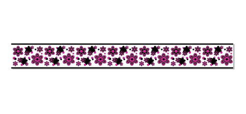 Mod-b4 Guardas Autoadhesivas Flores Violeta Pared X 9mts 5cm Varios