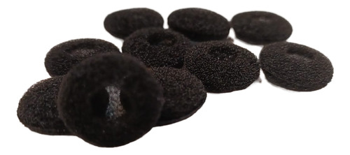 Gomitas Espuma Repuesto Auriculares Redondos 10 Pares Negro Negro - Imagen 4
