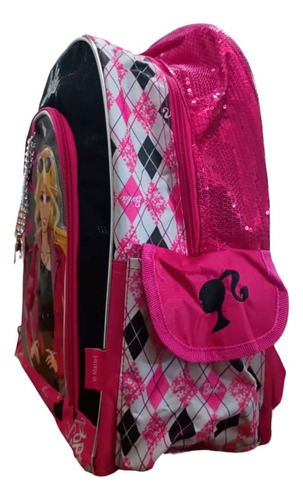 Mochila Espalda Barbie Brillos 16 Pulgadas Primaria Plateado Fucsia Barbie - Imagen 7