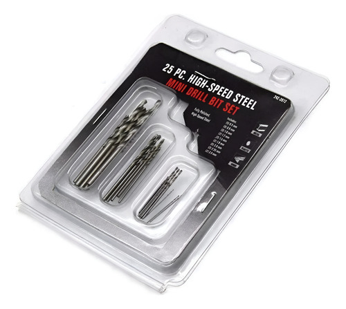 Set De Fresas Mechas Finas X 25 Unidades De 3mm A 0.5mm