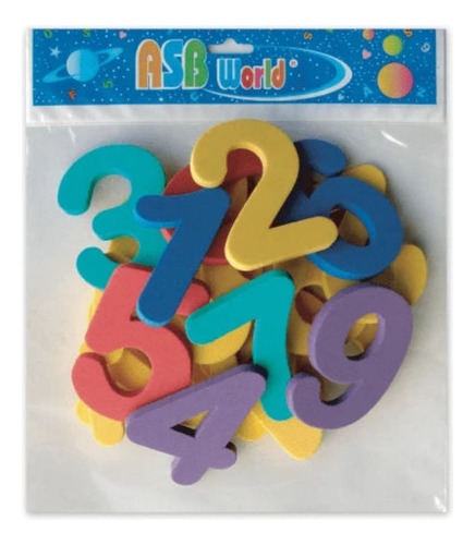 Numeros De Goma Eva X 20u Gruesos 8x5,5cm - Imagen 4