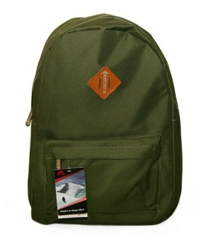 Mochila Espalda Aconcagua Verde Lisa 17 Pulgadas Verde Oscuro Liso