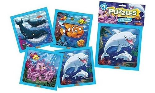 Puzzles Acuario Celeste Peces Duravit 4 Puzzles 4 Piezas - Image 4