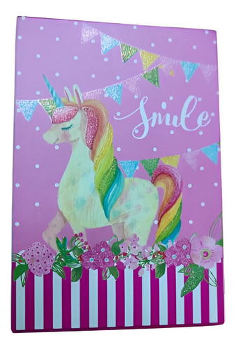 Libreta Colours Unicornio 8x12cm Cierre Magnetico Pack X 4 Rosa - Image 4