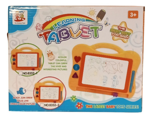 Pizarra Mágica Con Manija Lápiz Y Sellos Naranja - Image 4