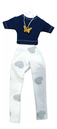 Ropa Para Muñeca De 29cm Sport Jean Remera Pollera Vestido - Imagen 7