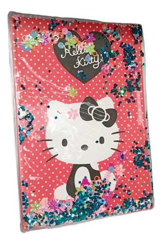 Hello Kitty Cuaderno Con Tapa Con Brillitos Moviles 21x15cm - Image 8
