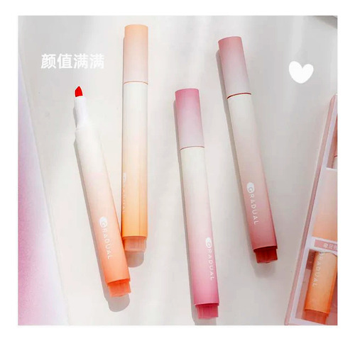 Resaltadores Gradual Colores Degrade Varios Tonos X 4 Rosas - Image 4