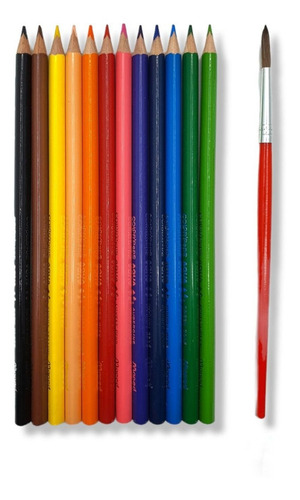 Lápiz De Color Maped Aqua Lapices Acuarelables Con Pincel