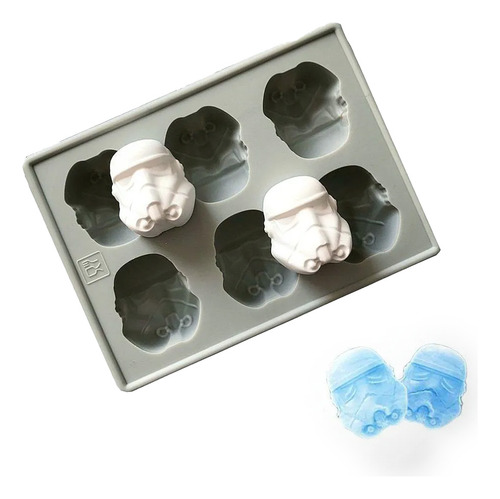 Star Wars Stormtrooper Molde Hielo Chocolate Silicona Bombon Rojo