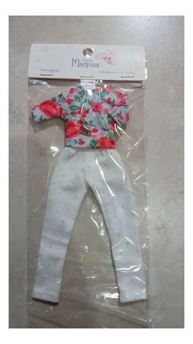 Ropa Para Muñeca De 29cm Sport Jean Remera Pollera Vestido - Imagen 9