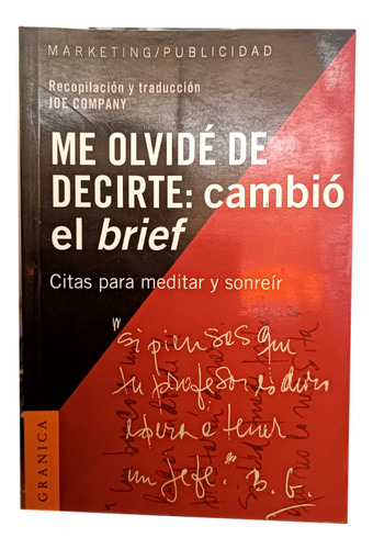 Libro Me Olvide De Decirte: Cambio El Brief - Company, Joe - Image 4