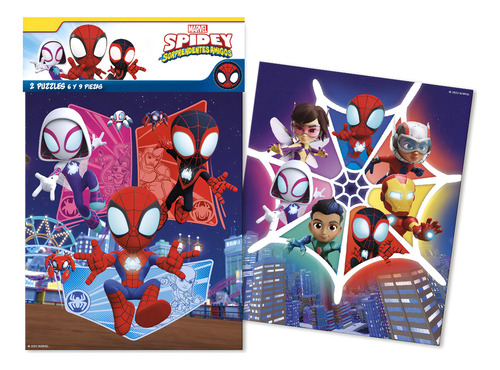 Puzzle Spidey Spiderman 6 Y 9 Piezas Rompecabezas Marvel
