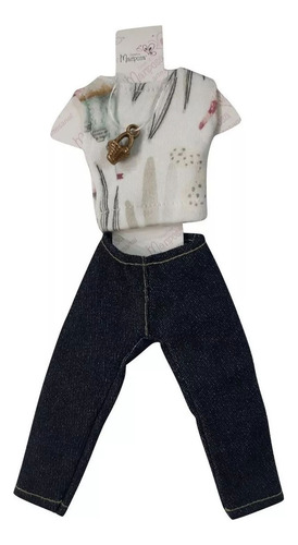 Ropa Para Muñeca De 29cm Sport Jean Remera Pollera Vestido - Imagen 13