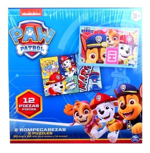 Puzzle Paw Patrol 12 Piezas 2 Puzzles - Image 3