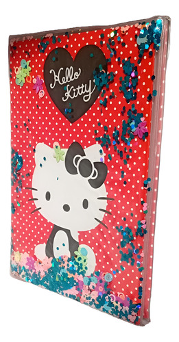 Hello Kitty Cuaderno Con Tapa Con Brillitos Moviles 21x15cm - Image 5