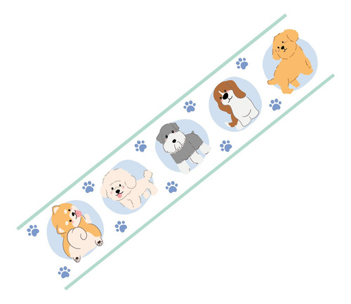 Mod-2 Guardas Perritos Autoadhesivas Decora Pared X 4.5mts