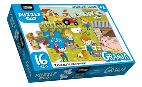 Puzzle De Piso Granja Gigante Doble Para Colorear