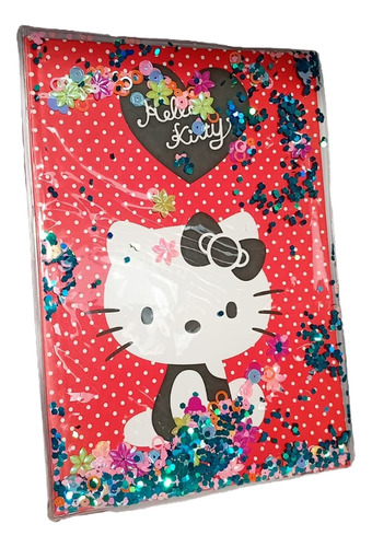 Hello Kitty Cuaderno Con Tapa Con Brillitos Moviles 21x15cm - Image 6