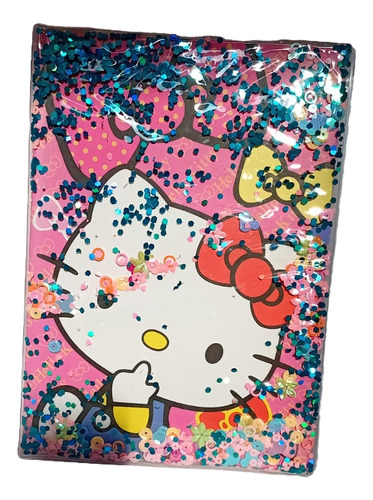 Hello Kitty Cuaderno Con Tapa Con Brillitos Moviles 21x15cm - Image 4