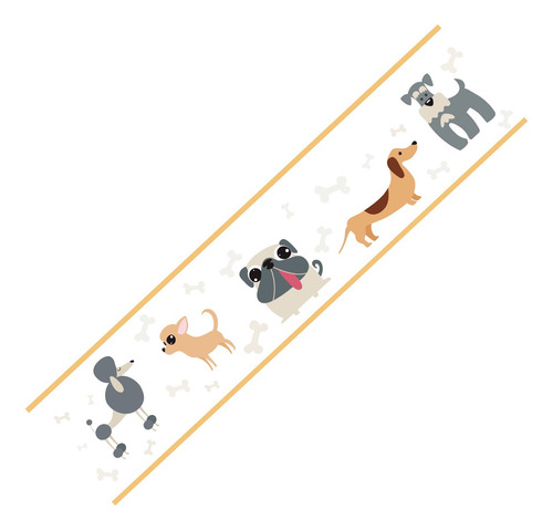 Mod-2 Guardas Perritos Autoadhesivas Decora Pared X 4.5mts - Imagen 11
