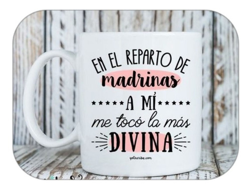 Taza Ceramica Madrina La Mas Divina Puede Ser Con Foto Blanco Madrina - Image 5
